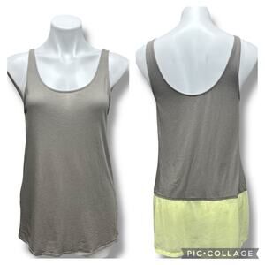 Express Tank Top Dreamweight Cotton Womens Sz Medium Army Green Neon Y2K Casual